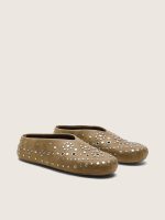 Women's Tierra in khaki suede with silver studs - Image 2