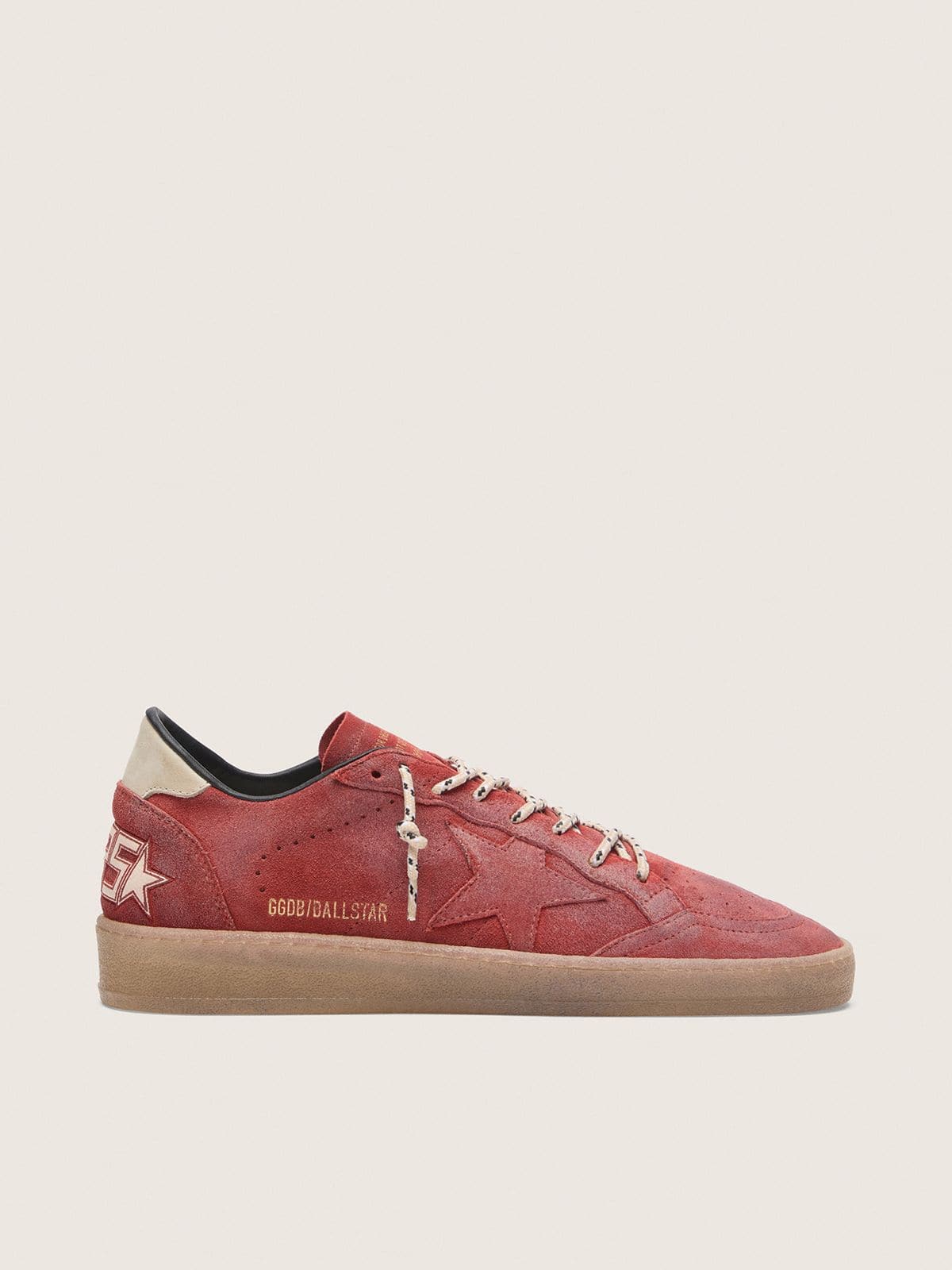 19d79582174fa3b34ed678beabcee514c8d836e6741c014dd8d341d5840613fb Women's Ball Star in rust-red suede with tone-on-tone star - Image 1