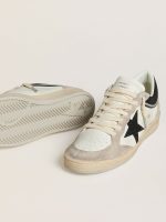 Women's Ball Star LTD in nappa with black crystal star and beige suede inserts - Image 3