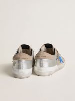 Men's Super-Star LTD in silver metallic suede with leather star and suede heel tab - Image 4