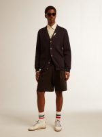 Men's Bermuda shorts in black cotton - Image 3