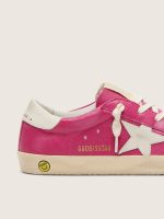 Junior Super-Star in fuchsia leather with cream leather star - Image 4