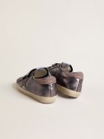 Women's Old School in purple laminated leather with lilac nubuck star and heel tab - Image 4