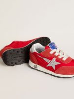 Young Marathon in red nylon with printed star and leather heel tab - Image 3