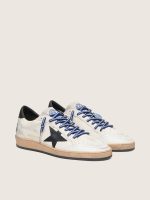 Women's Ball Star LTD in white nappa leather with black leather star and heel tab - Image 2