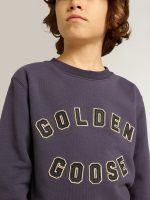 Blue-violet sweatshirt with Golden Goose lettering on the front - Image 5