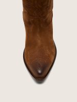 Wish Star boots in brown leather with laser-engraved pattern - Image 5
