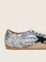 Men's True-Star in silver sequins with black star and silver leather heel tab - Image 5