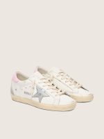 Women's Super-Star with silver leather star and pink heel tab - Image 2