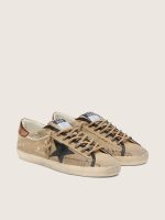 Men's Super-Star LTD in beige canvas with black leather star - Image 2