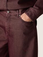 Women's jeans in burgundy denim - Image 4