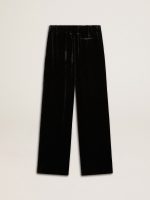 Black velvet-effect pants - Image 5
