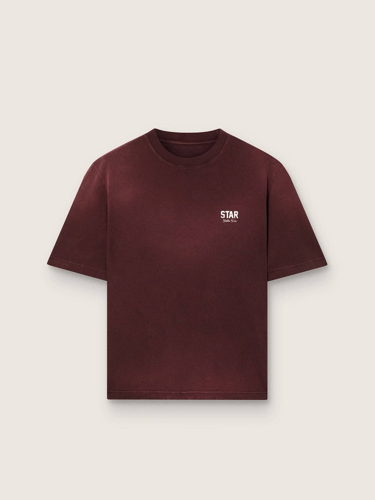 1d3d50e34106b6bfbd6069709602ddf4beeca6672d7312b1acf349b0fc5206cc Unisex T-shirt in burgundy cotton jersey with logo - Image 1