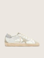 Women's Super-Star with gray star and silver glitter heel tab