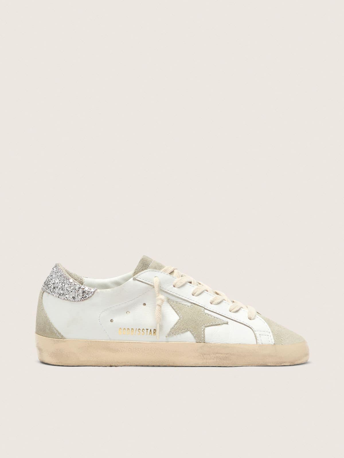 1d869989a740cf7acdbf21cd6350c5a1126efbb117dcb4408ee5b51c577db44c Women's Super-Star with gray star and silver glitter heel tab - Image 1