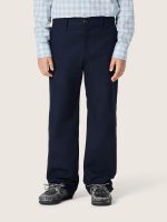 Journey unisex chinos in blue cotton canvas with embroidered logo - Image 5