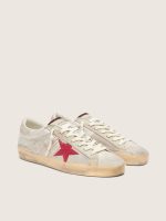 Men's Super-Star LTD in white pony skin with red suede star - Image 2