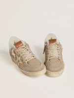 Women's Ball Star in wool with gold leather star and white shearling lining - Image 2