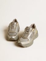 Men's Lightstar in metallic leather and silver mesh with gray star - Image 2