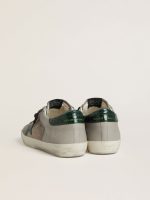 Men's Super-Star in nappa and suede with green croc-print leather star - Image 4