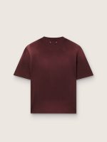 Unisex T-shirt in burgundy cotton jersey with logo - Image 2