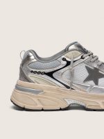 Women's Lightstar in gray mesh and silver nappa leather with gray TPU star - Image 4