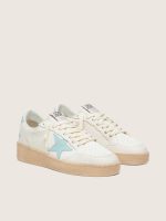 Women's Ball Star in white leather with light blue star - Image 2