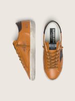 Men's Super-Star LTD in orange leather with brown star - Image 3
