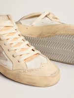 Women's Mid Star with star in light gray suede and gold flash - Image 4