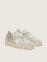 Women's Ball Star in light gray suede with star and glitter inserts - Image 2