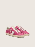 Young Super-Star in fuchsia leather with cream leather star - Image 2