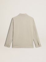 Men's khaki wool blend coach jacket - Image 6