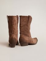 Low Women's boots in dark brown washed suede - Image 4