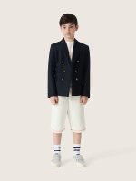 Boys' dark blue double-breasted blazer - Image 3