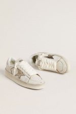 Stardan in nappa leather with metallic silver leather star and pink suede heel tab - Image 4