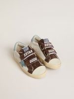 Old School Young in nappa with light blue suede star and brown suede inserts - Image 2