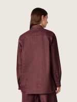 Women's shirt in burgundy denim - Image 6