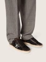 Men's Stardan in brown suede and black mesh with white leather star and nappa leather inserts - Image 3