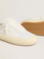Women's Space-Star Cube in white leather with perforated star - Image 3
