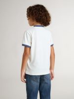 Boys' white T-shirt with blue print - Image 4