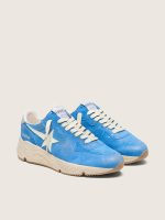 Men's Running Sole in bright blue suede with white star - Image 2