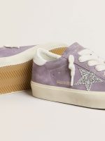 Women's Hi Star in purple suede with silver glitter star - Image 3