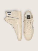 Women's Francy in beige suede with silver glitter star - Image 3