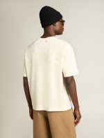 T-shirt in aged white with reverse logo on the back - Jersey Capsule - Image 5