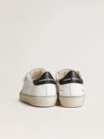 Women's Soul Star in white leather with black leather heel tab - Image 4