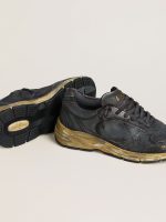 Men's Dad-Star in black naplak and crackle leather with black star and heel tab - Image 3