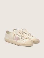 V-Star in beige nappa leather with old-rose suede star - Image 2