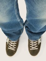Men's Super-Star in olive-green suede with white leather star - Image 3