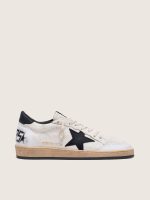 Men's Ball Star in white nappa with black star