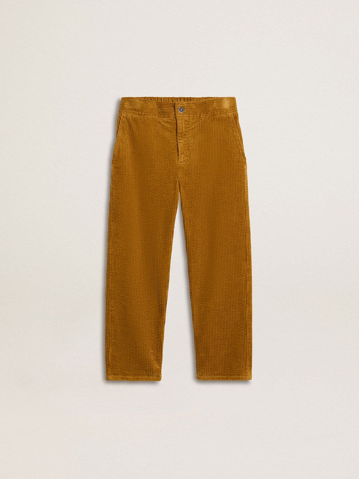 255074d94c11ea47484436c89b3afd3f497dfacf059595000922bbba756f556b Boys' tobacco-colored chino pants with embroidery - Image 1